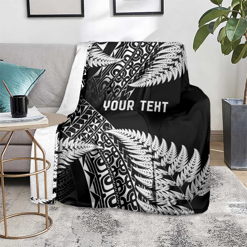 New Zealand Rugby Pacific Personalised Blanket All Black Maori Pasifika Fern Pattern LT9 - Polynesian Pride