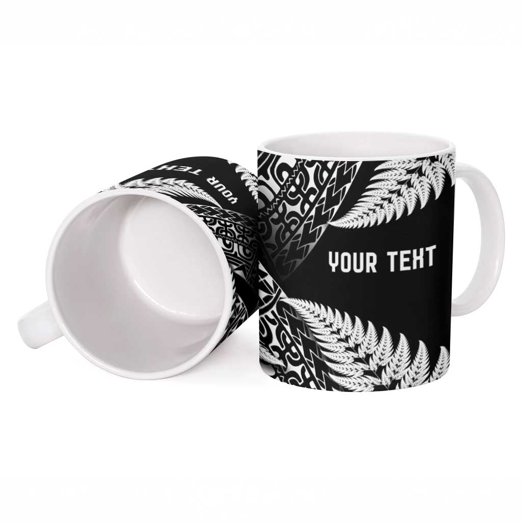 New Zealand Rugby Pacific Personalised Ceramic Mug All Black Maori Pasifika Fern Pattern LT9 - Polynesian Pride
