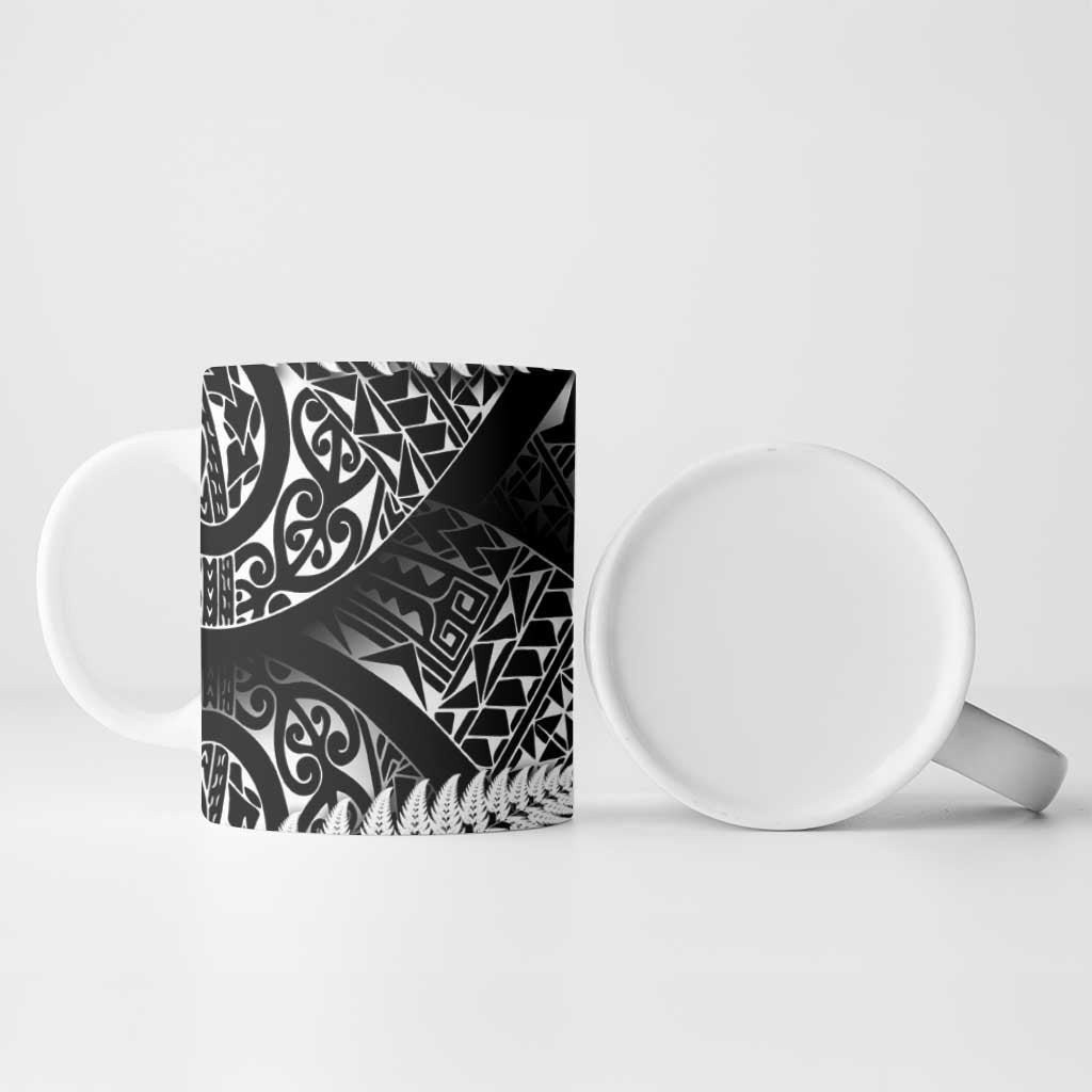 New Zealand Rugby Pacific Personalised Ceramic Mug All Black Maori Pasifika Fern Pattern LT9 - Polynesian Pride