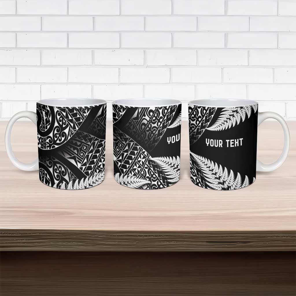 New Zealand Rugby Pacific Personalised Ceramic Mug All Black Maori Pasifika Fern Pattern LT9 - Polynesian Pride