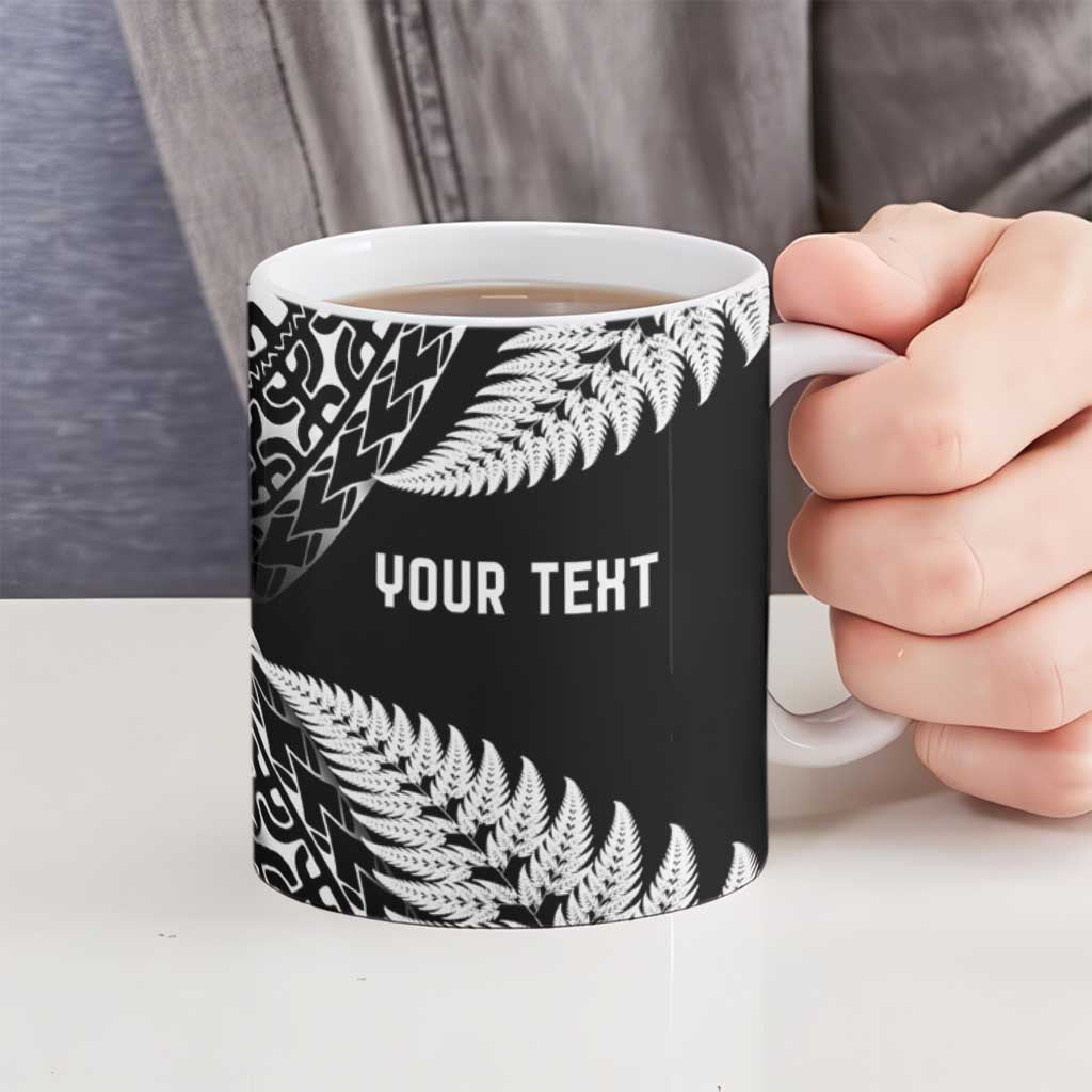 New Zealand Rugby Pacific Personalised Ceramic Mug All Black Maori Pasifika Fern Pattern LT9 - Polynesian Pride