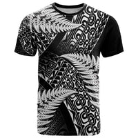 New Zealand Rugby Pacific Personalised T Shirt All Black Maori Pasifika Fern Pattern LT9 Black - Polynesian Pride
