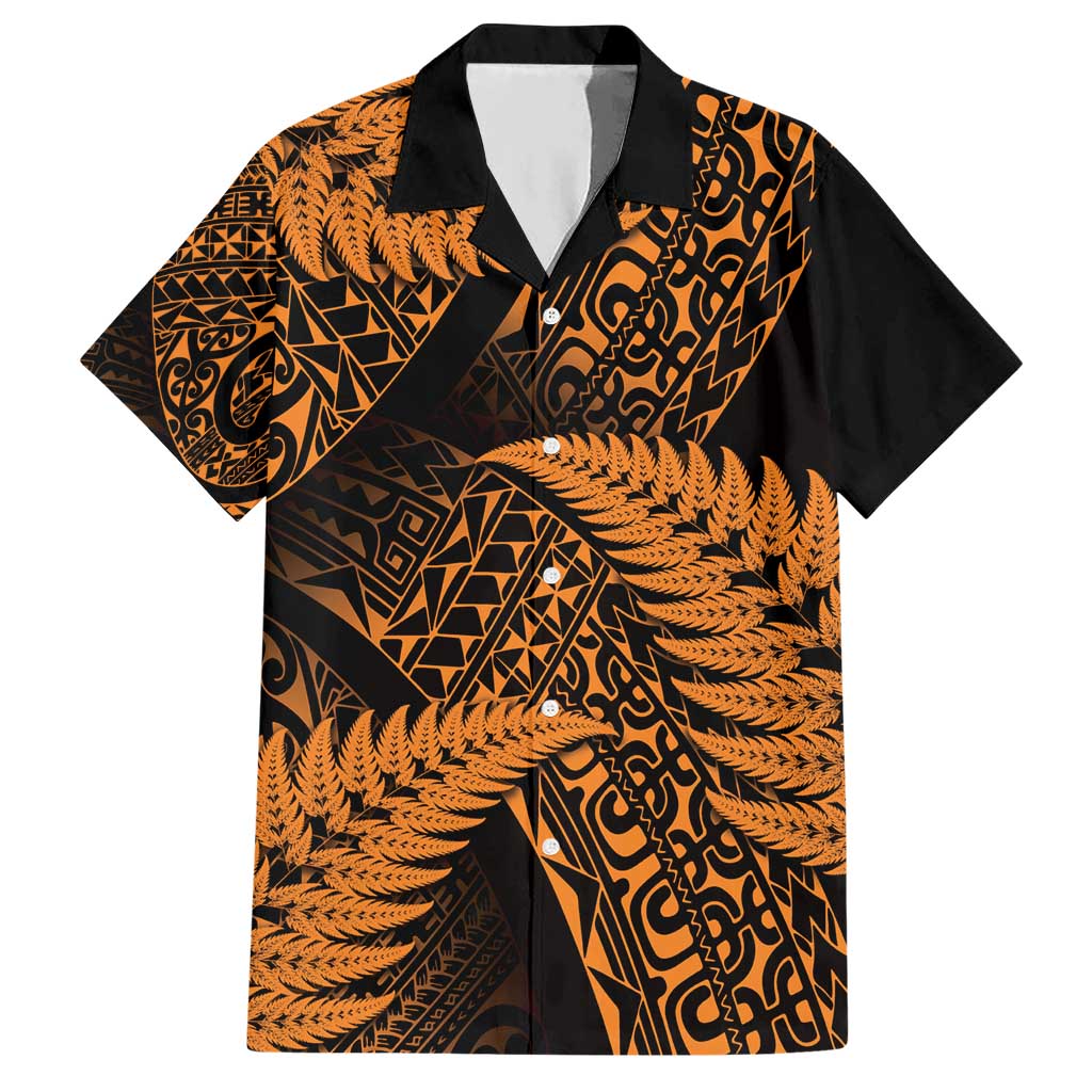 New Zealand Rugby Pacific Personalised Hawaiian Shirt All Gold Maori Pasifika Fern Pattern LT9 Gold - Polynesian Pride