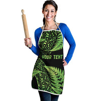 New Zealand Rugby Pacific Personalised Apron All Lime Maori Pasifika Fern Pattern LT9 - Polynesian Pride