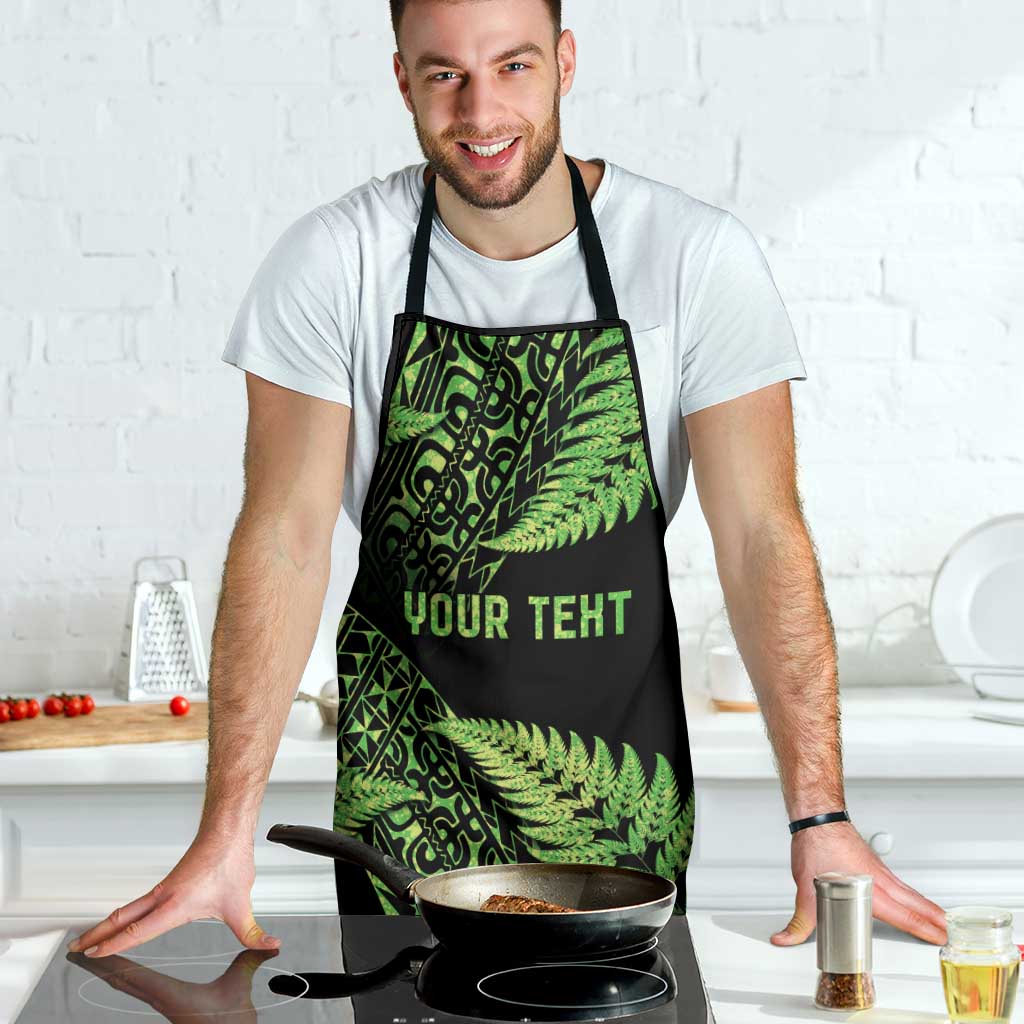 New Zealand Rugby Pacific Personalised Apron All Lime Maori Pasifika Fern Pattern LT9 - Polynesian Pride