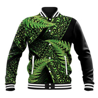 New Zealand Rugby Pacific Personalised Baseball Jacket All Lime Maori Pasifika Fern Pattern LT9 Unisex Lime - Polynesian Pride