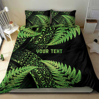 New Zealand Rugby Pacific Personalised Bedding Set All Lime Maori Pasifika Fern Pattern LT9 - Polynesian Pride