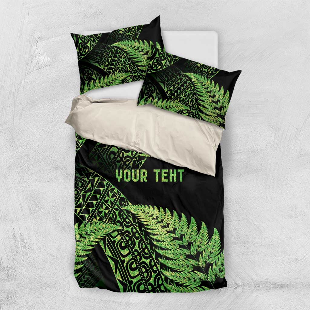 New Zealand Rugby Pacific Personalised Bedding Set All Lime Maori Pasifika Fern Pattern LT9 US Twin 172cm x 218cm Lime - Polynesian Pride