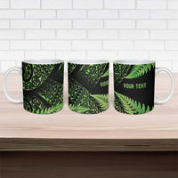 New Zealand Rugby Pacific Personalised Ceramic Mug All Lime Maori Pasifika Fern Pattern LT9 - Polynesian Pride