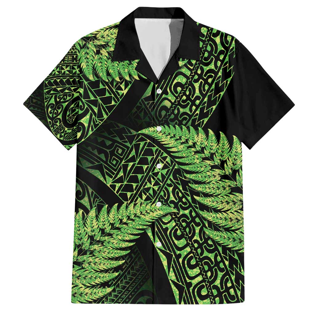 New Zealand Rugby Pacific Personalised Hawaiian Shirt All Lime Maori Pasifika Fern Pattern LT9 Lime - Polynesian Pride