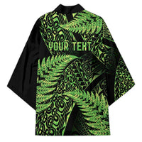 New Zealand Rugby Pacific Personalised Kimono All Lime Maori Pasifika Fern Pattern LT9 - Polynesian Pride