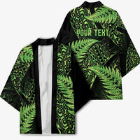New Zealand Rugby Pacific Personalised Kimono All Lime Maori Pasifika Fern Pattern LT9 - Polynesian Pride