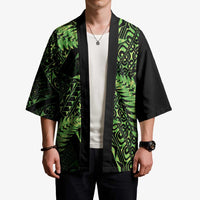 New Zealand Rugby Pacific Personalised Kimono All Lime Maori Pasifika Fern Pattern LT9 - Polynesian Pride