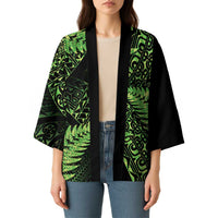 New Zealand Rugby Pacific Personalised Kimono All Lime Maori Pasifika Fern Pattern LT9 - Polynesian Pride