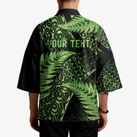 New Zealand Rugby Pacific Personalised Kimono All Lime Maori Pasifika Fern Pattern LT9 - Polynesian Pride