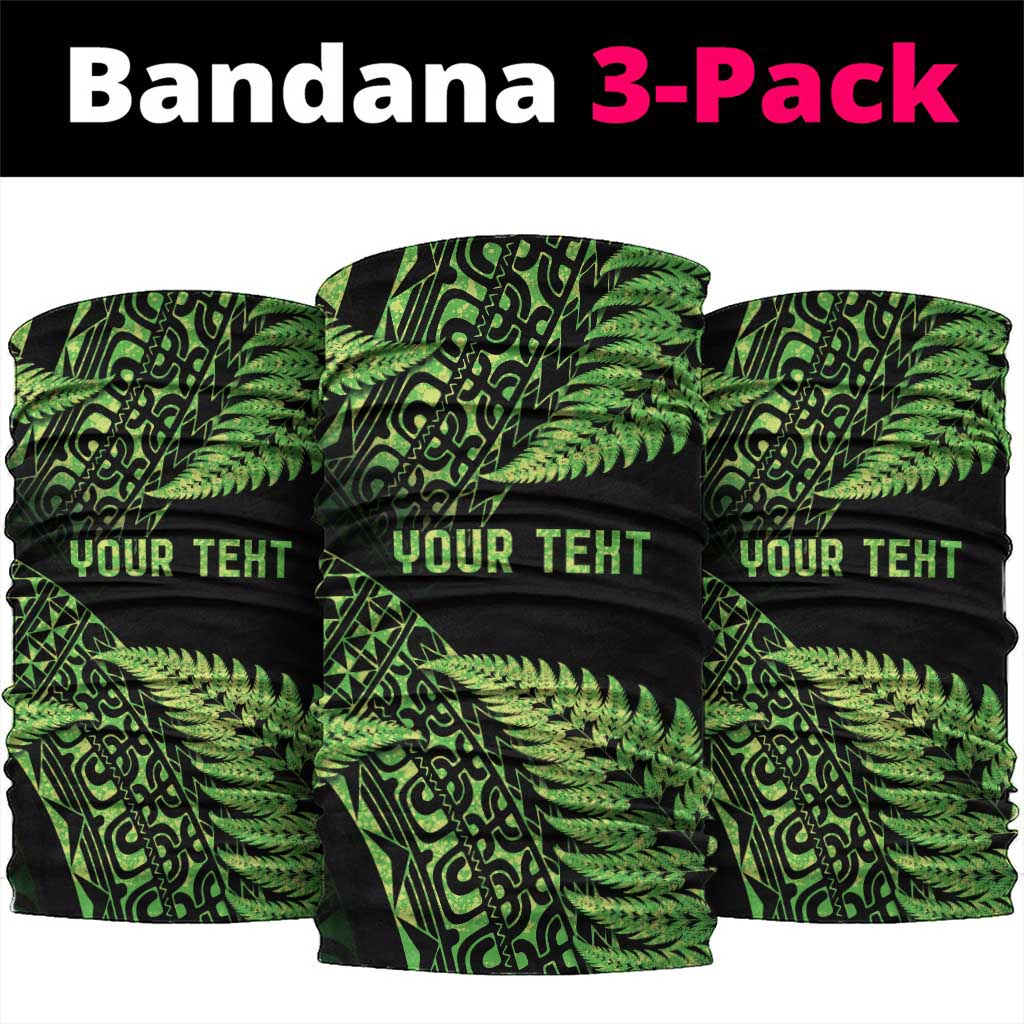 New Zealand Rugby Pacific Personalised Neck Gaiter All Lime Maori Pasifika Fern Pattern LT9 package One Size: 25*50cm Lime - Polynesian Pride