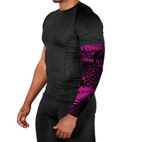 New Zealand Rugby Pacific Personalised Arm Sleeves All Pink Maori Pasifika Fern Pattern LT9 - Polynesian Pride