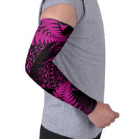 New Zealand Rugby Pacific Personalised Arm Sleeves All Pink Maori Pasifika Fern Pattern LT9 - Polynesian Pride