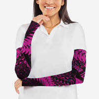 New Zealand Rugby Pacific Personalised Arm Sleeves All Pink Maori Pasifika Fern Pattern LT9 - Polynesian Pride