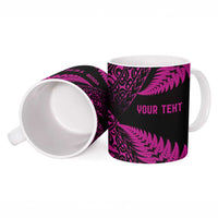 New Zealand Rugby Pacific Personalised Ceramic Mug All Pink Maori Pasifika Fern Pattern LT9 - Polynesian Pride