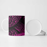 New Zealand Rugby Pacific Personalised Ceramic Mug All Pink Maori Pasifika Fern Pattern LT9 - Polynesian Pride