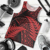 New Zealand Rugby Pacific Personalised Men Tank Top All Red Maori Pasifika Fern Pattern LT9 - Polynesian Pride