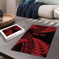 New Zealand Rugby Pacific Personalised Puzzle All Red Maori Pasifika Fern Pattern LT9 - Polynesian Pride