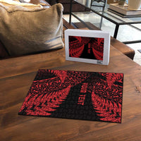 New Zealand Rugby Pacific Personalised Puzzle All Red Maori Pasifika Fern Pattern LT9 - Polynesian Pride