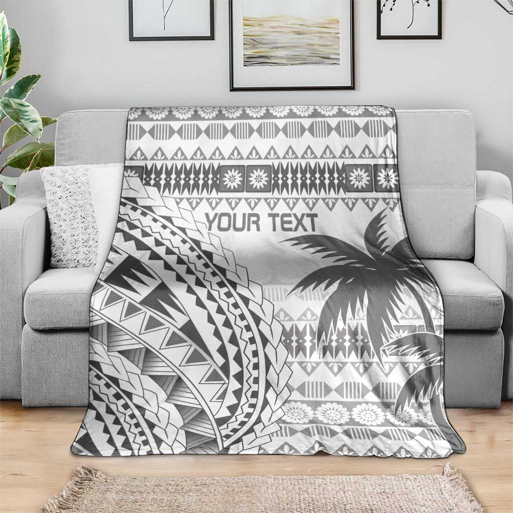 Custom Fiji Rugby Blanket Polynesian Fijian Masi Palm Tree LT9 - Polynesian Pride