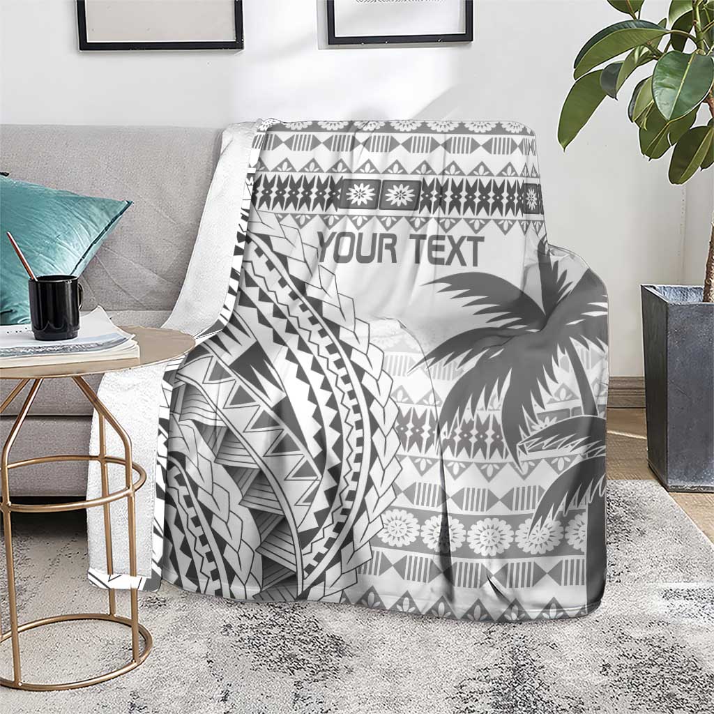Custom Fiji Rugby Blanket Polynesian Fijian Masi Palm Tree LT9 - Polynesian Pride
