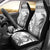 Custom Fiji Rugby Car Seat Cover Polynesian Fijian Masi Palm Tree