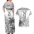 Custom Fiji Rugby Couples Matching Off Shoulder Maxi Dress and Hawaiian Shirt Polynesian Fijian Masi Palm Tree