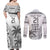 Custom Fiji Rugby Couples Matching Off Shoulder Maxi Dress and Long Sleeve Button Shirt Polynesian Fijian Masi Palm Tree