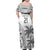 Custom Fiji Rugby Family Matching Off Shoulder Maxi Dress and Hawaiian Shirt Polynesian Fijian Masi Palm Tree