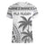 Custom Fiji Rugby Women V-Neck T-Shirt Polynesian Fijian Masi Palm Tree