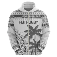 Custom Fiji Rugby Zip Hoodie Polynesian Fijian Masi Palm Tree LT9 - Polynesian Pride