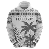 Custom Fiji Rugby Zip Hoodie Polynesian Fijian Masi Palm Tree LT9 - Polynesian Pride