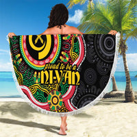Vanuatu Personalised Beach Blanket Aboriginal Dot Paitnting LT9 - Polynesian Pride