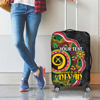 Vanuatu Personalised Luggage Cover Aboriginal Dot Paitnting LT9 - Polynesian Pride