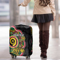 Vanuatu Personalised Luggage Cover Aboriginal Dot Paitnting LT9 - Polynesian Pride