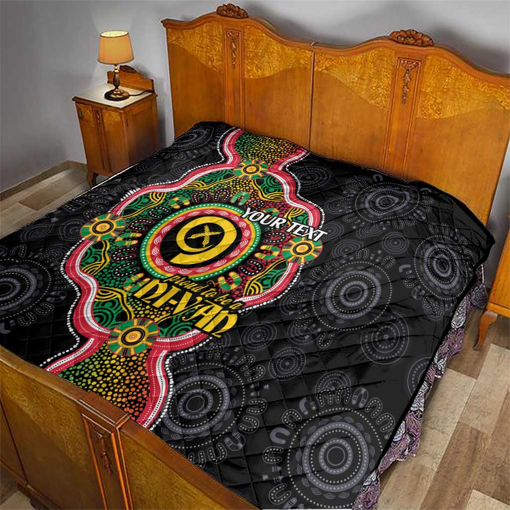 Vanuatu Personalised Quilt Aboriginal Dot Paitnting LT9 - Polynesian Pride
