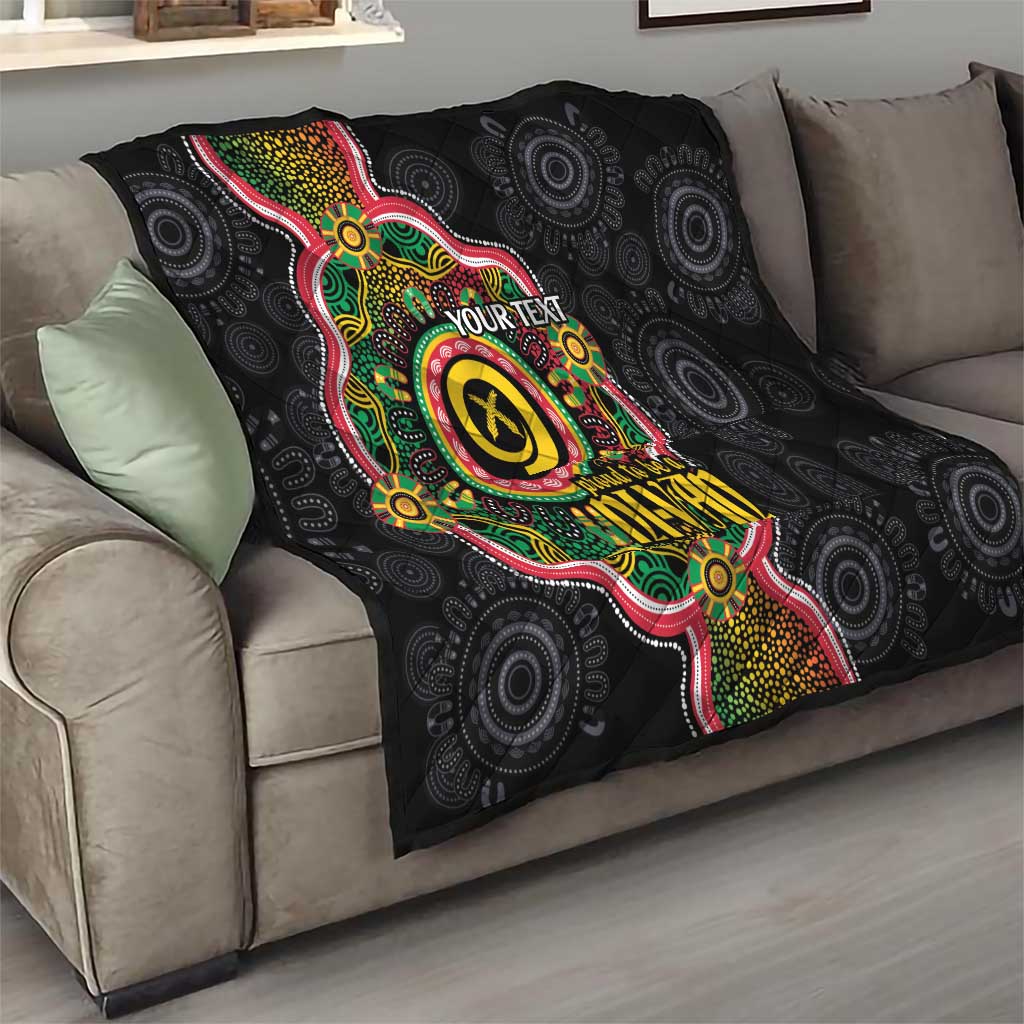 Vanuatu Personalised Quilt Aboriginal Dot Paitnting LT9 - Polynesian Pride