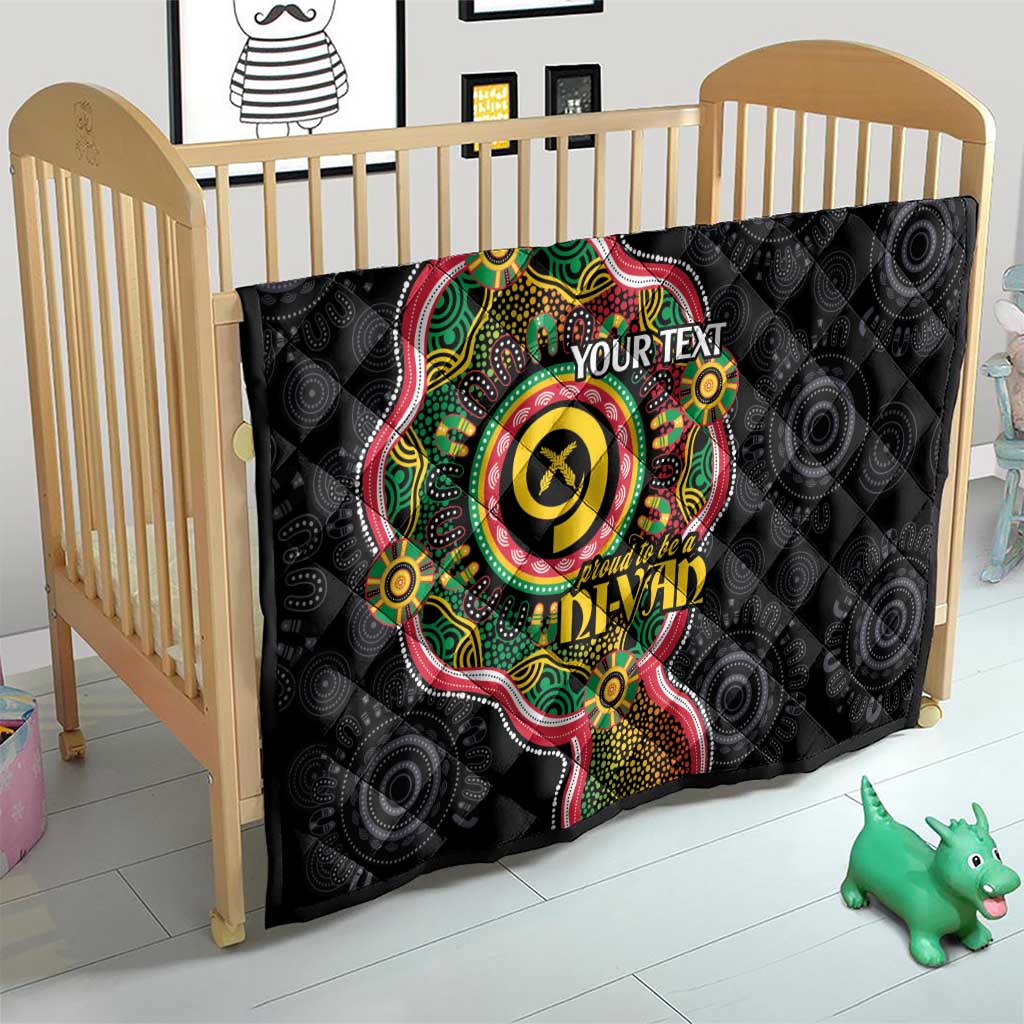 Vanuatu Personalised Quilt Aboriginal Dot Paitnting LT9 - Polynesian Pride