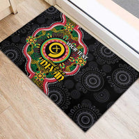 Vanuatu Personalised Rubber Doormat Aboriginal Dot Paitnting LT9 - Polynesian Pride