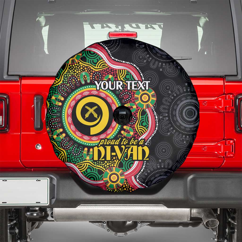 Vanuatu Personalised Spare Tire Cover Aboriginal Dot Paitnting LT9 - Polynesian Pride