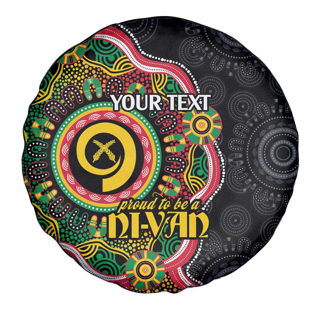 Vanuatu Personalised Spare Tire Cover Aboriginal Dot Paitnting LT9 - Polynesian Pride