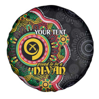 Vanuatu Personalised Spare Tire Cover Aboriginal Dot Paitnting LT9 - Polynesian Pride