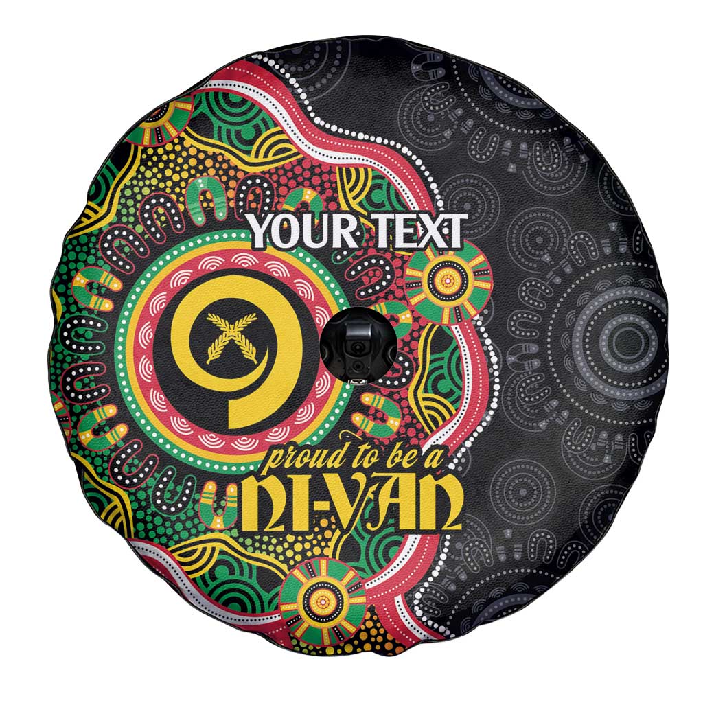 Vanuatu Personalised Spare Tire Cover Aboriginal Dot Paitnting LT9 - Polynesian Pride