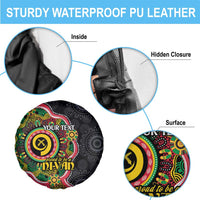 Vanuatu Personalised Spare Tire Cover Aboriginal Dot Paitnting LT9 - Polynesian Pride