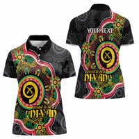Vanuatu Personalised Women Polo Shirt Aboriginal Dot Paitnting LT9 - Polynesian Pride